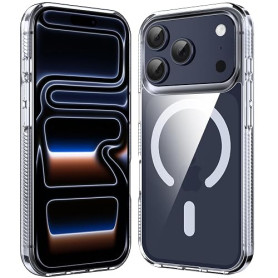 Supdeal Coque Transparente Magnétique pour iPhone 17 Pro, Compatible avec MagSafe, Étui Housse de Protection Antidérapant et Ant
