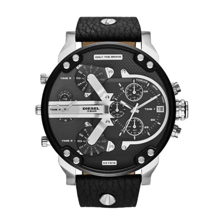 Diesel Montre, Mr. Daddy pour Homme, Mouvement Multifonctionnel à Quartz avec Bracelet en Cuir, synthétique ou Silicone