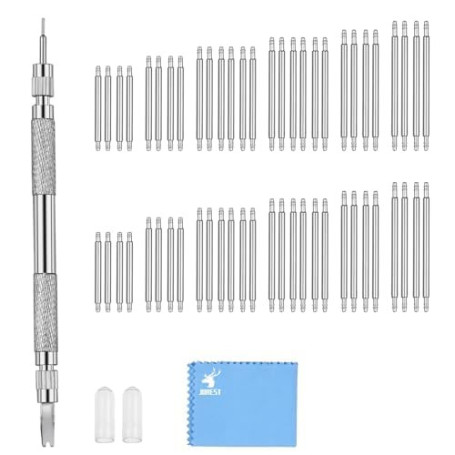 JOREST Montre Barre à Ressort Outil, Kit Reparation Montre, Outils de Montre pour Changer les Bracelets, 56PCS (16-26mm) Goupill