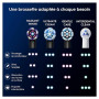Oral-B Brossettes de Rechange Radiant White, lot de 8, Noires | Recharges Brosse à Dents Électrique iO, pour Adultes, Tête Ronde