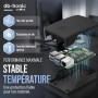 db-tronic Raspberry Pi 4 4 Go Starter Kit | Édition Noire 64 Go | Alimentation 15 W | Boîtier Noir | Micro HDMI 4K | Dissipateur