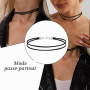 COYUN 6 Pcs Ensemble de collier ras du cou, Colliers Ras du cou en Velours Noir Ruban Collier Femme, tour de cou en velours pour