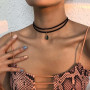 Wendalern Colliers Cristaux Superposés Boho Collier Ras Du Cou En Velours Noir Collier Vert Émeraude Collier Pendentif En Strass