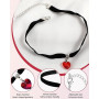 WINXMIN 1 pièce CollierRas du Cou Fille en Velours Noir Gothique Collier Ras du Cou Classique en Velours Coeur Collier Réglable