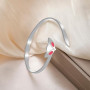 VASSAGO Bracelet ouvert réglable en acier inoxydable avec queue de renard pour femme Réglable