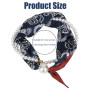 Goktvai Collier Écharpe Magnétique en Soie avec Breloque, Style Rétro Imprimé Floral Satin Carré Collier Bandana Accessoire de M