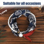 Goktvai Collier Écharpe Magnétique en Soie avec Breloque, Style Rétro Imprimé Floral Satin Carré Collier Bandana Accessoire de M