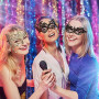 Lusofie Bal Masqué 6 Pièces - Masque De Mascarade Pour Femme Doré Noir - Yeux En Dentelle Pour Mardi Gras, Carnaval, Halloween,