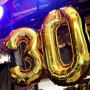 Ballons Anniversaire 30 Or - 100cm - Chiffre Numéro 30 - Happy Birthday Decoration Fête d'Anniversaire Ans Vole Grâce à l'Hèlium