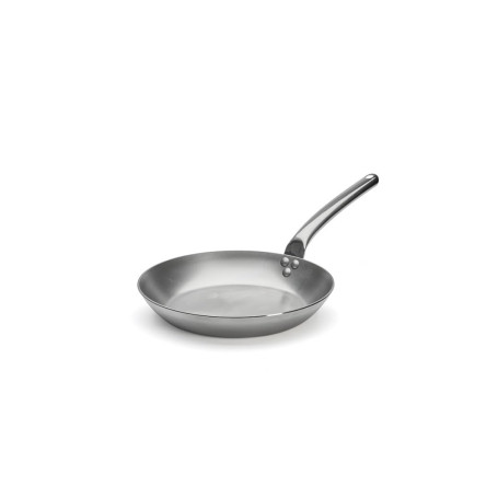 De Buyer - Poêle en tôle blanche d'acier CARBONE PLUS - Diamètre 28 cm - | Fabriquée en France, en Tôle Blanche d'Acier, Antiadh