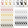 50 Pièces Mousqueton Porte Clé,Fermoirs Mousquetons Pivotants,D Fermoir Porte-clés Clip pour Bijoux, Sac à Main, Sac à Bandouliè