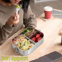 GOLDEN KEY lunch box inox 1400 ml pour adultes boite lunch Boîte à bento en acier inoxydable avec compartiments et anneau en sil