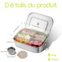 GOLDEN KEY lunch box inox 1400 ml pour adultes boite lunch Boîte à bento en acier inoxydable avec compartiments et anneau en sil