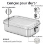 Bambaw Boite Gouter Inox 800 ml | Boite à Gouter Sans Bpa | Boite Repas Hermetique | Boite Compartiment Repas | Lunch Box Etanch