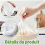 200 Pièces Film Alimentaire Reutilisable – de Film Alimentaire Jetable Transparent pour Conservation des Aliments, Facile à Util