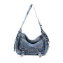 CORIOS Sac à Bandoulière en Denim pour Femme Sac à Main en Jean Grande Sacs Portés Épaule Rétro Sac Messager Léger Sac Hobo Sacs