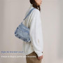 Ausing Sac Bandoulière Femme Grand Sac en Toile Crossboby Bag Femme | Tissu En Denim, Grande Capacité, Style Vintage, Pour Voyag