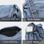 Ausing Sac Bandoulière Femme Grand Sac en Toile Crossboby Bag Femme | Tissu En Denim, Grande Capacité, Style Vintage, Pour Voyag