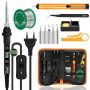 Fer à Souder Kit 80W Température Réglable 180-520°C Soudure Electronique | Electronique de Precision Interrupteur ON/OFF, 5 Cons