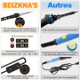 Fer à Souder Kit 80W Température Réglable 180-520°C Soudure Electronique | Electronique de Precision Interrupteur ON/OFF, 5 Cons