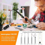 Fer à Souder Kit 80W Température Réglable 180-520°C Soudure Electronique | Electronique de Precision Interrupteur ON/OFF, 5 Cons