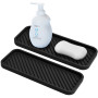 Chstarina 2 Pièces Organisateur D'évier Silicone Antidérapant Tapis Égouttoir à Vaisselle Résistant à la Chaleur Porte pour Savo