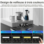 BOCHLION Multiprise de Table 5 Prises avec 4 Ports USB (2 Ports USB A+2 Ports USB C), Multiprise Parafoudre avec Lumière LED, Pr