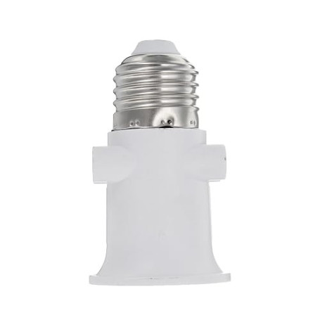 Okaywork Douille - Adaptateur de douille E27, Base de LED Douille de lampe, Conversion en prise de courant et prise E27.(Blanc)