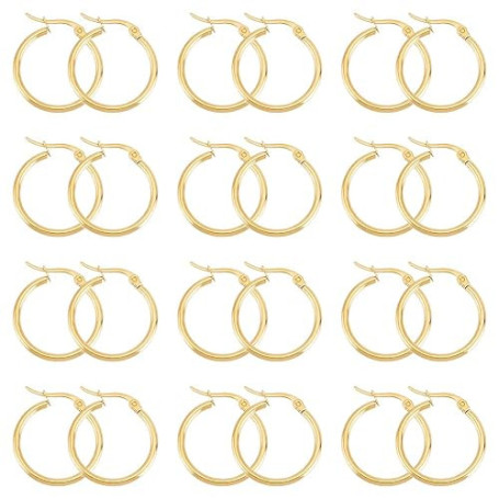 UNICRAFTALE Huggie Boucles d'oreilles Créoles Dorées Boucles d'oreilles Créoles Acier Inoxydable Broche Boucles d'oreilles Ensem