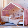 Vicloon Ciel de Lit pour Maison, Décoration Ciel de Lit pour Chambre d'enfant, 100% Coton Muslin Biologique 135 x 360 cm, Ciel d