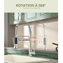 Robinet de cuisine - Robinetterie de cuisine avec douchette extractible | pivotant à 360°, mitigeur haute pression pour cuisine,