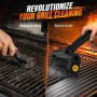 Brosse électrique pour barbecue avec batterie, 2 niveaux et lumière LED pour grilles de barbecue
