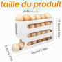 Ravytha Boite a Oeufs, Organisateur Rangement Oeuf Frigo en Plastique, Storage Plateau Panier Distributeur Oeuf Fridge Organizer
