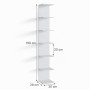 Vicco Étagère Paolo, Blanc, 30x190cm, pouvant être monté pour Le Rangement de Livres et d’Objets de décoration