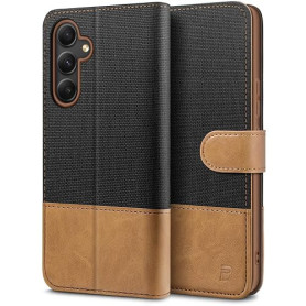 BEZ Coque pour Galaxy A55 5G, Etui pour Galaxy A55 5G Housse en Cuir de Protection, Portefeuille en Cuir Polyuréthane, Crochet,