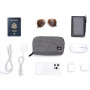 SIMTOP Organisateur de câbles, Pochette Voyage compacte Noirs | Organisateur de câbles compact avec plusieurs compartiments pour