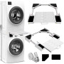 NIUXX Cadre Intermédiaire pour Laver avec Étagère | Cadre de Connexion Universel pour 53-68 cm Machine à Laver, Kit Intermédiair