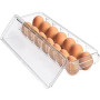 KICHLY boite réfrigérateur - barquette alimentaire avec 14 espaces, couvercle et poignée, en plastique (lot de 2)
