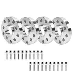 GEARMONSTER Lot de 4 élargisseurs de voie/entretoises de 15mm et 20mm LK: 100/5+112/5 NLB:57.1 avec 20 boulons de roue M14x1,5 4