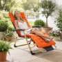 Bocguy Coussins pour Bains De Soleil， Chaise Longue Jardin，Matelas Transat Bain De Soleil Chaise Longue Exterieur pour Jardin Te