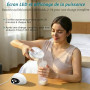 YGiTK Tire-Lait Électrique Mains Libres, Lot de 2, Forte Aspiration, 4 Modes & 12 Niveaux, Silencieux et Portable, Bride 27 mm a