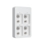 FEETER Chargeur de Batterie 4 Emplacements 9V avec Indicateurs LED Câble USB pour Batteries Rechargeables 9V Ni-/Ni-CD/Li-ION