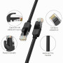 JARNHNG Câble Ethernet 50M Cat 6, Câble Internet Haute Vitesse 10gbps, Cordon de Raccordement Lan RJ45 Noir, Câble Ethernet Long