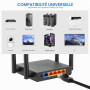JARNHNG Câble Ethernet 50M Cat 6, Câble Internet Haute Vitesse 10gbps, Cordon de Raccordement Lan RJ45 Noir, Câble Ethernet Long