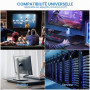JARNHNG Câble Ethernet 50M Cat 6, Câble Internet Haute Vitesse 10gbps, Cordon de Raccordement Lan RJ45 Noir, Câble Ethernet Long