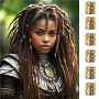 Lot de 40 bijoux de cheveux pour dreadlocks - Réglables - En métal - Pour cheveux - Pinces à cheveux en spirale - Accessoires de