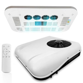Climatiseur de toit pour camping-car, Climatiseur de RV stationnement 12V/24V, avec compresseur à spirale, silencieux, pour camp