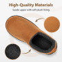 Anmerl Pantoufle Homme Femme à Mémoire de Forme Chaussons Mocassins de Maison d'Hiver pour Intérieur et Extérieur avec Doublure 