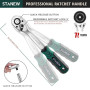 STANEW Caisse à Outils 219 PCS, Lot Douilles et Cliquets en 1/4", 3/8" et 1/2", Acier au CR-V, Kit Clé de serrage Douille avec C