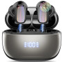 Conyat Ecouteur Traducteur Instantané, 40 Heure Bluetooth 5.4 Ecouteurs sans Fil avec 164 Langues, 3 en 1 Écouteur AI Traduction